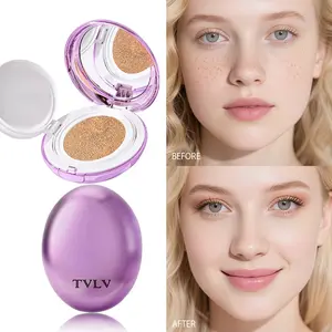 Oval air cushion foundation make-up covers defects, light texture, smooth application of natural makeup