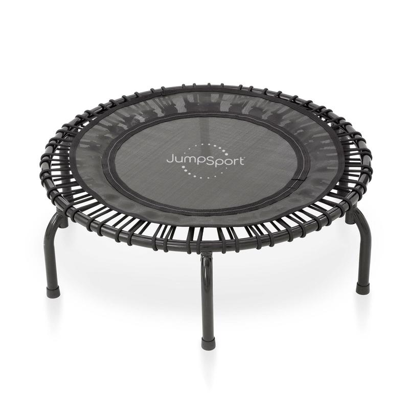JumpSport 220 Fitness Rebounder Mini Trampoline for Home Cardio Fitness, Black