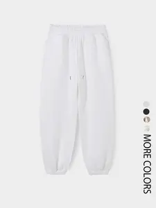 Urban Hunter Fall Winter Women's Fleece Sweatpants, Warm Maple Leaf Design, Street Style, Casual Wear, Multiple Colors & Sizes