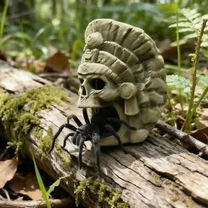Aztec Disk Hideout House for Jumping Spiders, Specialized Spider Habitat, Ideal for Jumping Spider Care, Unique Spider Shelter Design