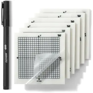 - Transparent Graph Sticky Notes, 3x3 Inch, 6 Pads, 50 Sheets/Pad, 6 Grid Designs, Square Graph Paper Notes & Fineliner,  Grid Sticky Note Pads for Math, Study, Journals, Planners
