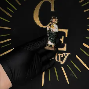 San Judas 3.5 Inches Tall Altar with Rhinestones All Around - Elegant Gold-Plated Design Religious Home Decor Religious Supplies