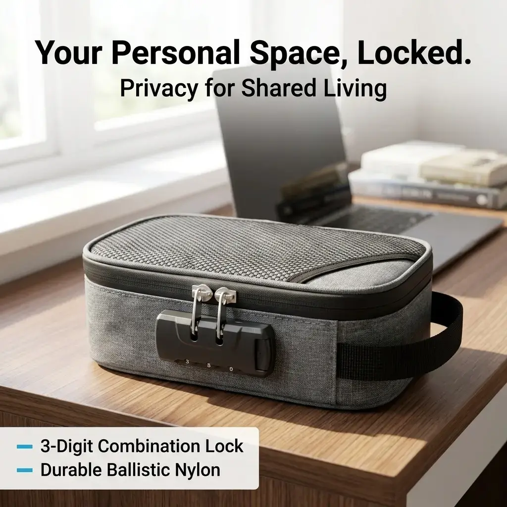 Odorless Storage Bags with Combination Locks, Secure Document Organizer, Medicine Safe, Travel Bags, Ideal for Privacy Security, Great Gift for Friends and Family
