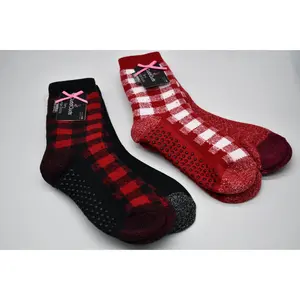 4 NEW PAIRS Cuddl Duds Ladies Terry Lounge Socks Cozy Non Slip Womens Size 4-10