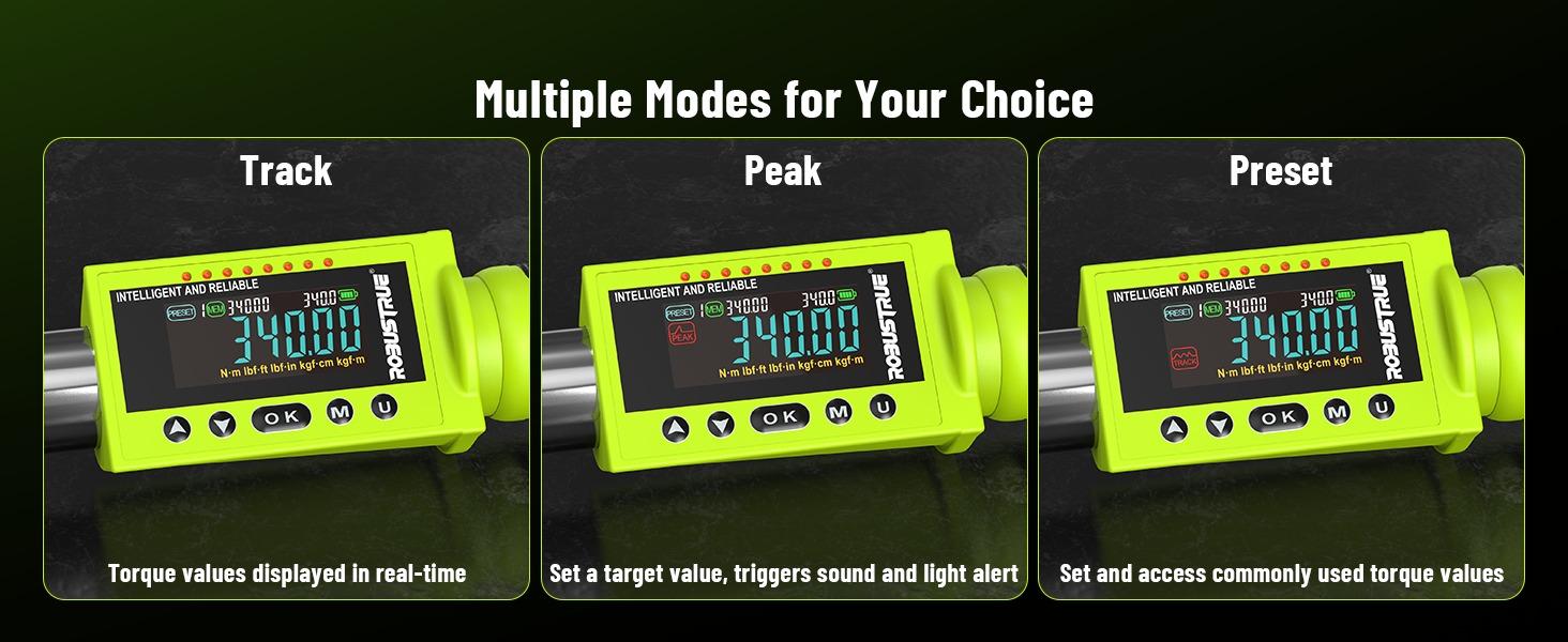 1/2-Inch Drive Digital Torque Wrench, 12.5-250.8 ft-lb/17-340Nm & ±2% Accuracy, Electronic Torque Wrench with Buzzer & LED, 500 Data Memory & 10 Presets for Bike Motorcycle Auto Repair 1/2-Inch Drive Digital Torque Wrench, 12.5-250.8 ft-lb/17-340Nm & ±2% Accuracy, Electronic Torque Wrench with Buzzer & LED, 500 Data Memory & 10 Presets for Bike Motorcycle Auto Repair