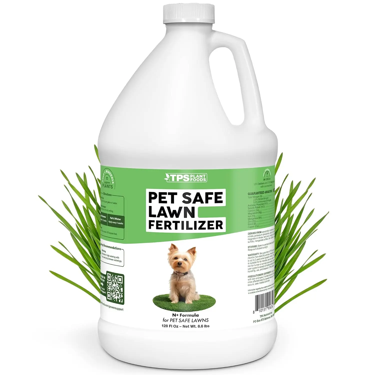 Pet Safe Lawn Fertilizer – Liquid Lawn Food for Greener Grass, Stronger Root Development & Safer Family Lawn Care, 1 Gallon TPS NUTRIENTS