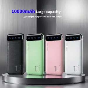 10000mAh mobile power supply dual output USB-A 10W, input type-c 10W ultra-fast flash charging 74Wh multi-color trendy case Various models on the market can be compatible with IOS Android systems, adapted to iPhone and 99% of the models on the market, suc
