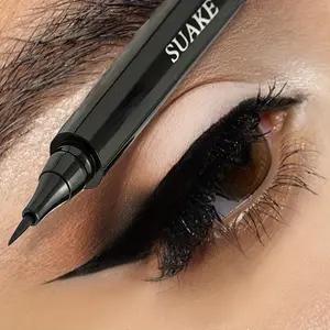 Black waterproof, sweat-proof, and smudge-proof eyeliner creates a natural look and glides on quickly and easily.