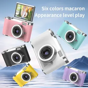 Foldable Screen Camera, Retro CCD Camera, Electronic Portable Camera, 48MP Photo Resolution, 1080P Video Resolution, Entry-Level Digital Camera, Equipped with 32GB Memory Card, Card Reader and Adapter, Portable Pocket Camera