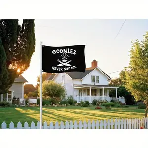 The Goonies "Never Say Die" Pirate Flag!Retro 80s movie banner, durable fabric, perfect for showing your fandom!