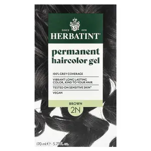 Herbatint Permanent Haircolor Gel, 2N Brown, 5.75 fl oz (170 ml)