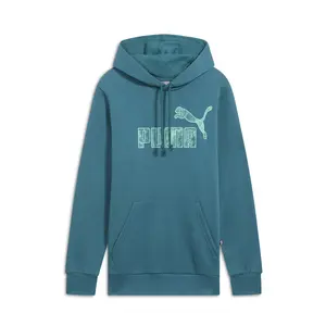 PUMA Mens Nature Blur Fill Logo Hoodie Casual Outerwear Casual - Blue