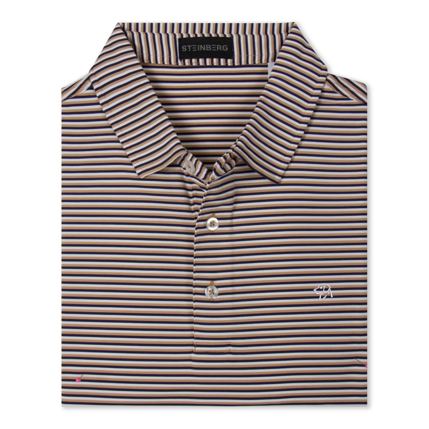 The Golden Links Stripe Lab Polo