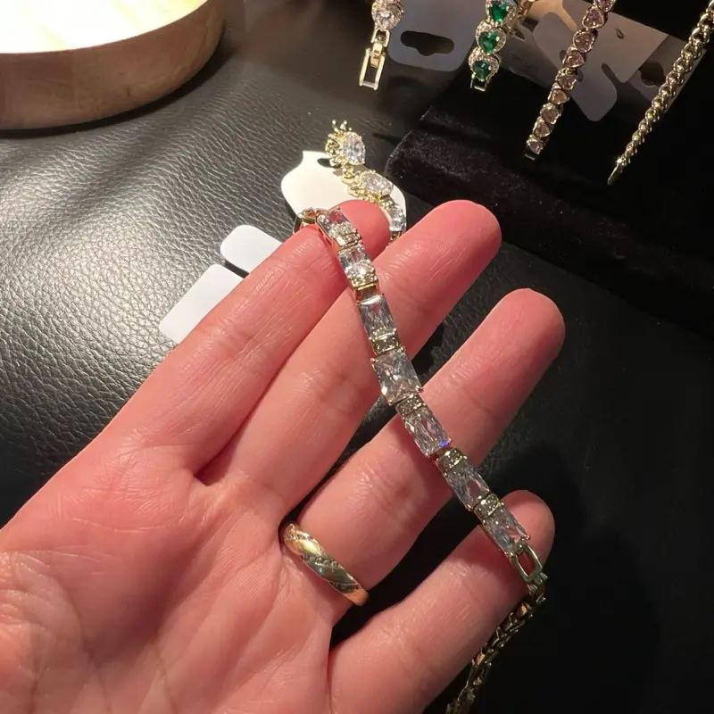 Gold Crystal-Embellished Bracelet