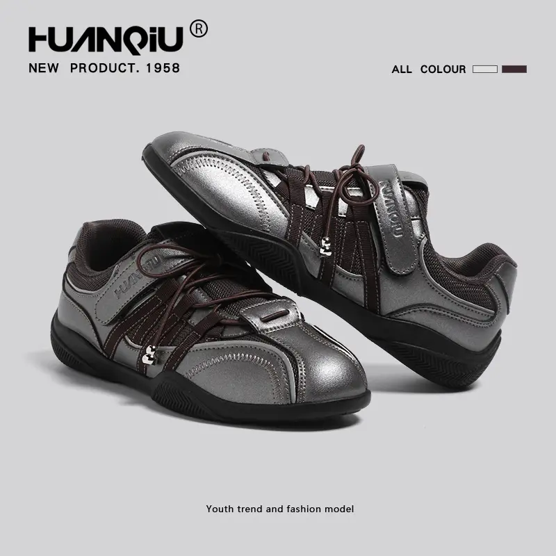 HUANQIU Women's Techwear Ballet-Style Training Shoes (2026 Summer New Arrival) - Breathable Mesh Overlay Casual Shoes with Velcro Strap Closure, Athletic, Effortless Wear