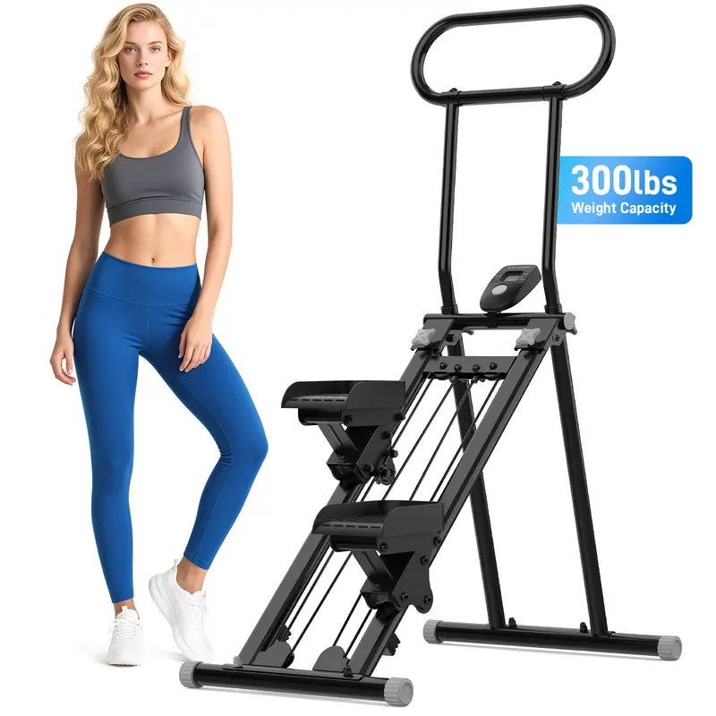 HXD-ERGO Stair Stepper Machine for Full-Body Workout with LCD Display, Adjustable Handlebars and Pedals, Perfect for Home and Office Workouts,Home Fitness Equipment for Women&Men climber stepper dealsforyoudays