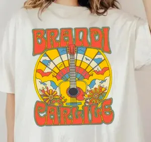 Brandi Carlile Guitarland Tee Stylish White T-Shirt Collection, Hoodie, Graphic, Cotton, Unisex