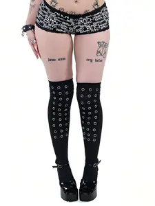 Summer New Round Ring Beaded Knit Anti-Slip Over-The-Knee Socks, Y2K Subculture Long Tube Socks, Jk Socks, #socks #summer #sockstyle #happysocks