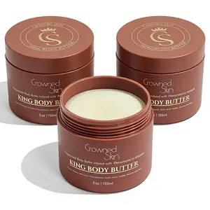 Crowned Skin King Body Butter, WarmSandalwood & Musk Scent, Organic Shea &Mango Butter Moisturizer for All Skin Types 150ml