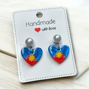 Filipino Heart Pearl Stud | Filipino Inspired