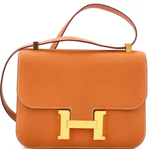 Pre-owned HERMÈS Leather Shoulder Bags Hermes Constance NM Bag Epsom 24 by Rebag
