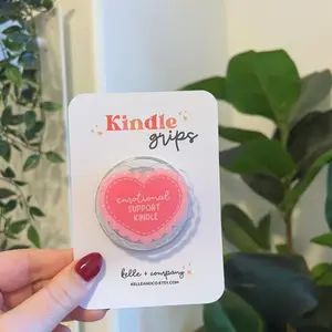 Emotional support MagSafe Kindle Grip  Coquette Heart  Kindle Holder  Kindle Accessories  Phone Holder  Ereader accessories  Bookish