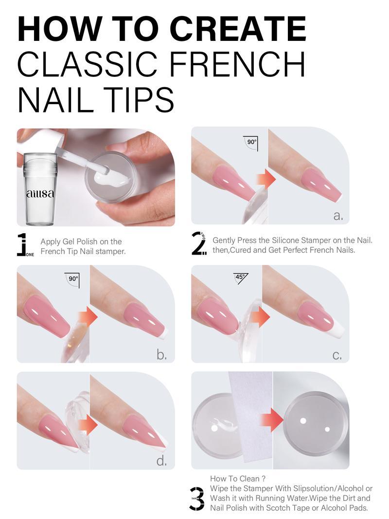 AILLSA Upgraded DIY Nail Kit Medium Square 224pcs Nail Tips in 14 Sizes with Soild Gel Nail Glue,Nail Dehyrator,4 Timers Auto Sensor UV Lamp,3 Gel Polish,Top Coat,Nail Stamp,Cuticle oil, gelx nail,Manicure Fall Nails Birthday&Chritmas Gift for Girl