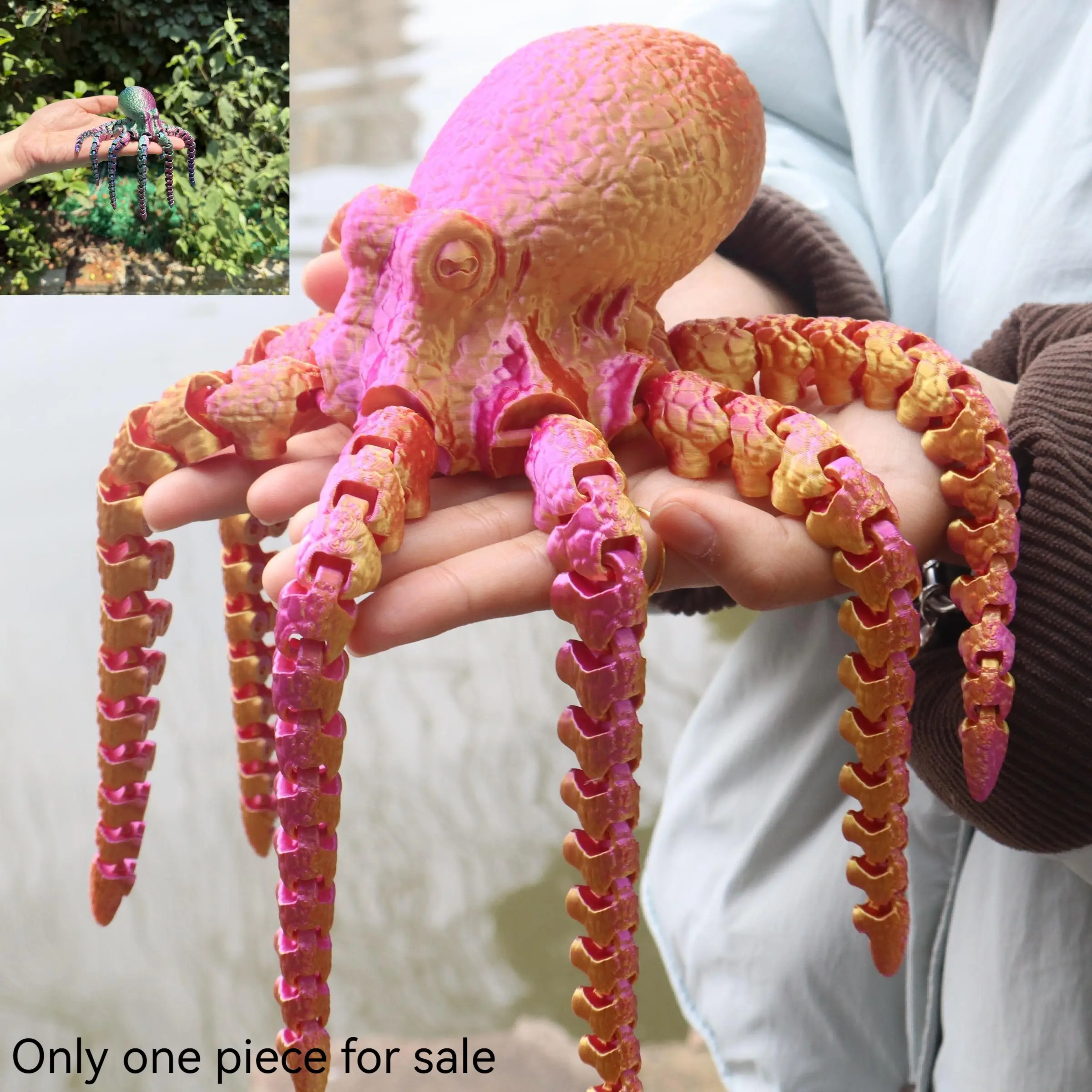 Giant 3D Printed Octopus Decoration, Ocean Monster Figurine, Perfect for Parties & Gifts, Home Decor, Garden Ornaments, Interior Decoration Accessories