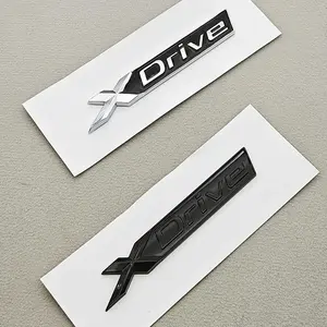 1pc 3D ABS XDrive Logo X Drive Emblem Car Rear Trunk Badge Fender Side Sticker For BMW Xdrive 3 Series 5 Series X1 X3 X5 Decorative Accessories Vehicle Compatibility Premium Feel