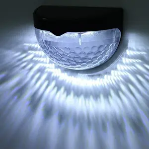 Home step light solar 6LED semi-circular fence light, outdoor waterproof light and shadow decorative garden light, step staircase light wall