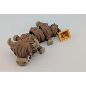 The "Ring-a-Ling" Highland Cow | Unique Articulated Farmhouse Collectible