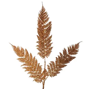 Shimmery Glitter Fern Spray - Copper 32” | KS