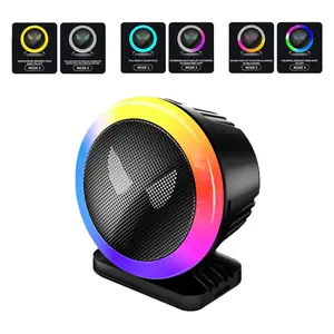 RGB Music Sync LED Light Bar, Sound Activated Ambient Lighting with Smart Voice Pickup, Full Color Visualizer for Car Interior, Desktop, Party & Home Theater, Built-in Aroma Sheet with Fresh Ocean or Classic Cologne (Single Scent Included)