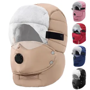 JointlyCreating 3 in 1 Winter Trapper Warm Hat Windproof Waterproof Faux Fur Lined Full Coverage Hunting Trooper Hats for Men Women in Multiple Colors