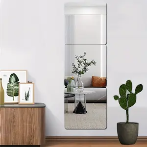 Large 3D Acrylic Mirror Wall Stickers Removable Shatterproof Decor Flower