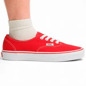 Vans Mens Red Authentic Canvas Sneakers, VN000EE3RED