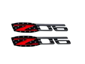 C6 Z06 Corvette American Flag Emblem