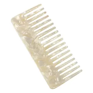 Wide-Tooth Pocket Hair Comb Cellulose Acetate Tortoiseshell Detangling Hair Brush Tool