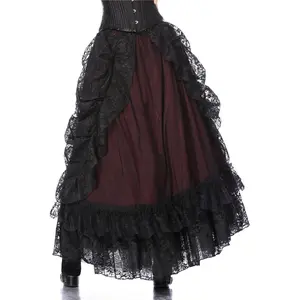 Vampire Goth Maxi Skirt [Red]