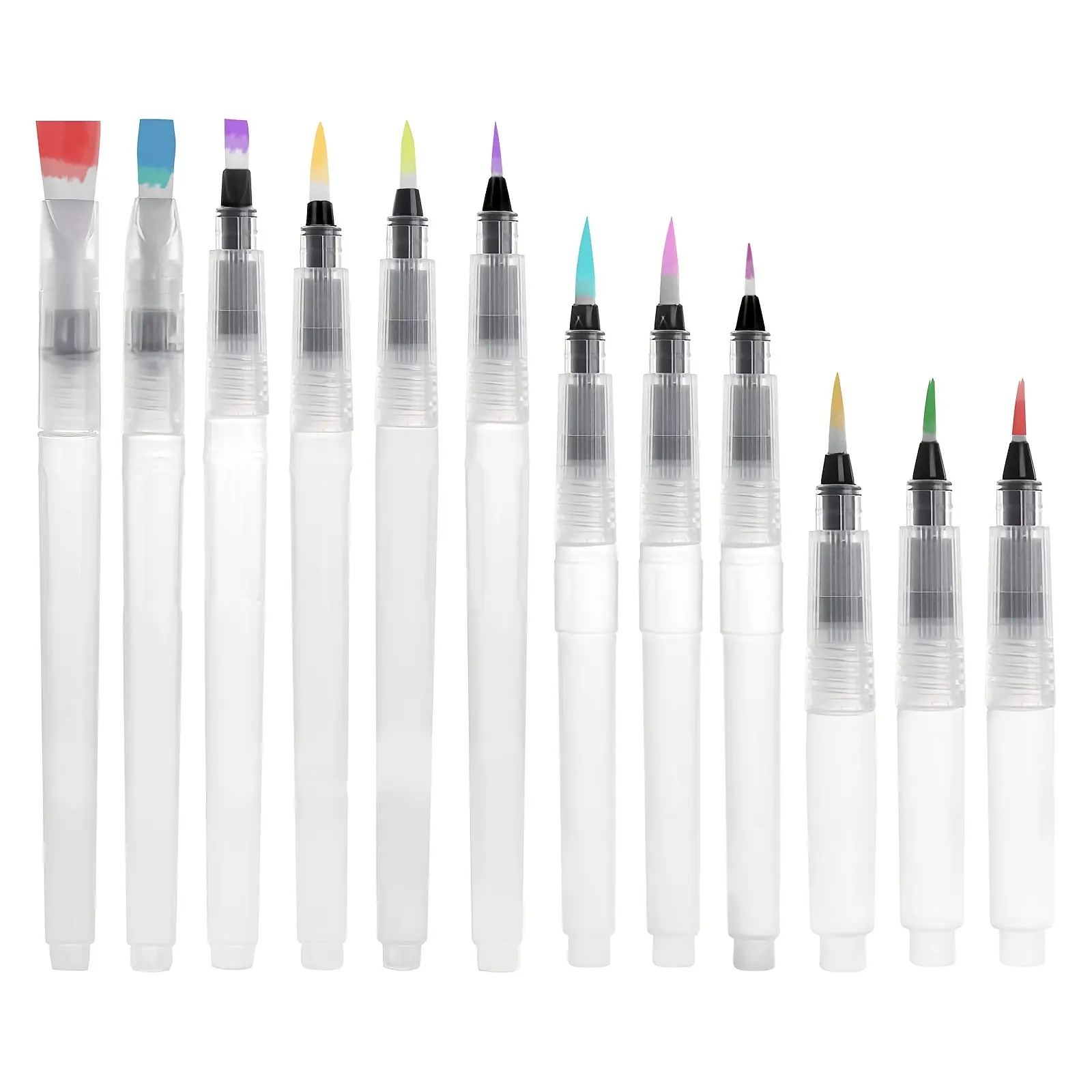 Watercolor Brush Pen Set, 12pcs/set Water Soluble Colored Brush Pen, Watercolor Pens, Art Supplies, Art Materials, Painting Accessories for All Water Soluble Pigment & Watercolor Media, Watercolor Painting Supplies