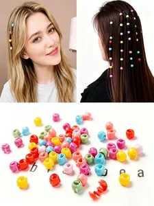 100pcs Colored Mini Hair Clips, Plastic, Oval Shaped, Cute & Simple Style, Solid Color Side Clips, Hair Accessories, Hair Beads - Ideal for Everyday Wear & Party Occasions, Assorted Colors