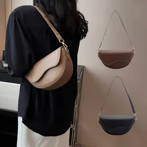 Women's Small Flap Satchel – PU Leather Shoulder Bag with Adjustable Wide Strap for Commuting & Travel