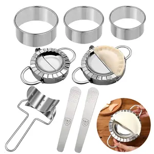 1 Set Dumpling Press Molds Set and Cutter - Make Dumpling Skin, Stuffing, Empanadas, Ravioli - Kitchen Accessories