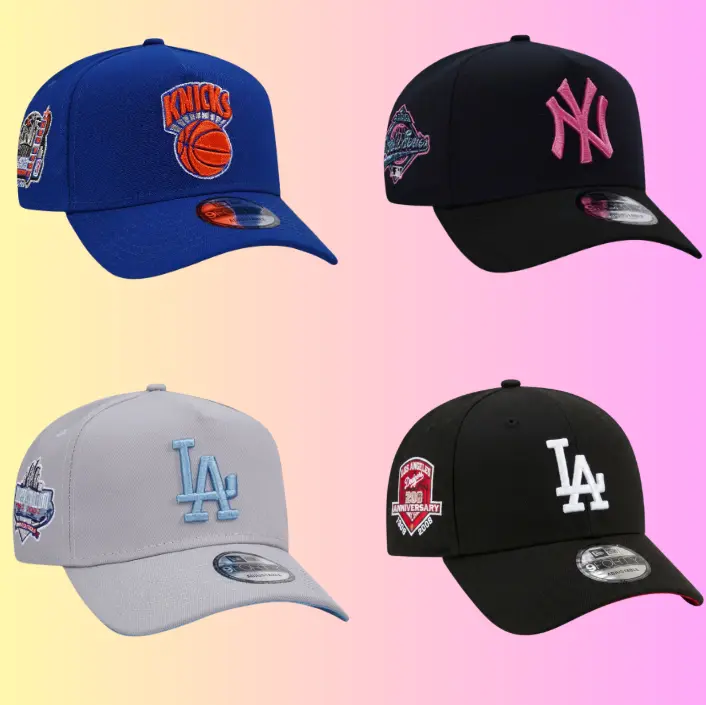 New Era MLB NY Yankees LA Dodgers Baseball Hat – Adjustable 9FORTY 9FIFTY 59FIFTY Snapback Cap for Men & Women, Premium Embroidered Team Logo, Curved Brim Baseball Cap, Streetwear Fashion, Hip Hop Urban Style, Casual Everyday Wear