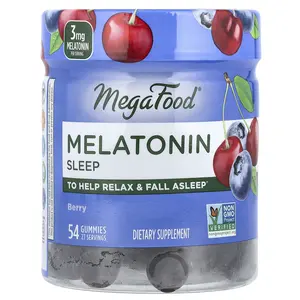 MegaFood Melatonin, Berry, 54 Gummies