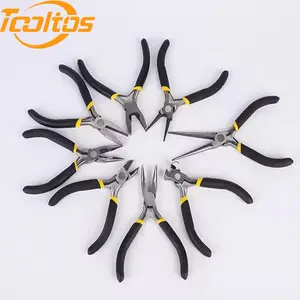 TOOLTOS 8pc 4.5in Multi-Function Pliers Set, Heavy-Duty Drop-Forged Carbon Steel Industrial Tool Pack for DIY Beading, Jewelry Making, Wire Cutting