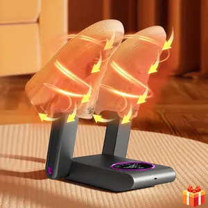 Electric Shoe Boot Dryer, Foldable Smart Timer Shoe Dryer, 360° Warm Air Circulation, Fast Drying, Adjustable Rack, Suitable for Work Boots Gloves Shoes, Rainy Snowy Days