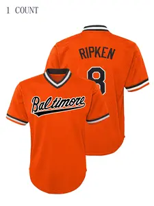 Men's Baseball Jersey Embroidered Short Sleeve Pullover, Loose-Fit Breathable Knit Cardigan for All Seasons, Outdoor Sports & Casual Wear, Stylish Jersey