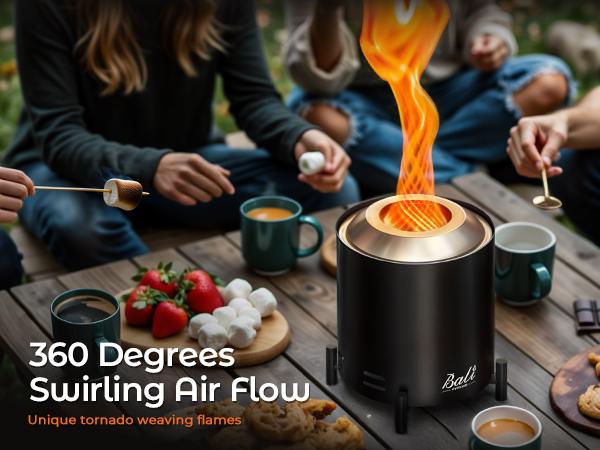 BALI OUTDOORS Smokeless Fire Pit, 6.5-Inch Turbo Flame Tabletop Fire Pit, Stainless Steel, Adjustable Flame, with Stand and Stove Rack, Carry Bag #springtok BALI OUTDOORS Smokeless Fire Pit, 6.5-Inch Turbo Flame Tabletop Fire Pit, Stainless Steel, Adjustable Flame, with Stand and Stove Rack, Carry Bag #springtok