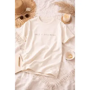 Salt + Stillness | Coastal State of Mind Beach Logo T-Shirt | GreenPalm Exclusive